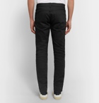 Saint Laurent - Skinny-Fit 15cm Hem Raw Stretch-Denim Jeans - Black