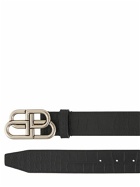 BALENCIAGA - Logo Leather Belt W/ Logo Buckle