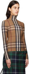 Burberry Brown Vintage Check Turtleneck