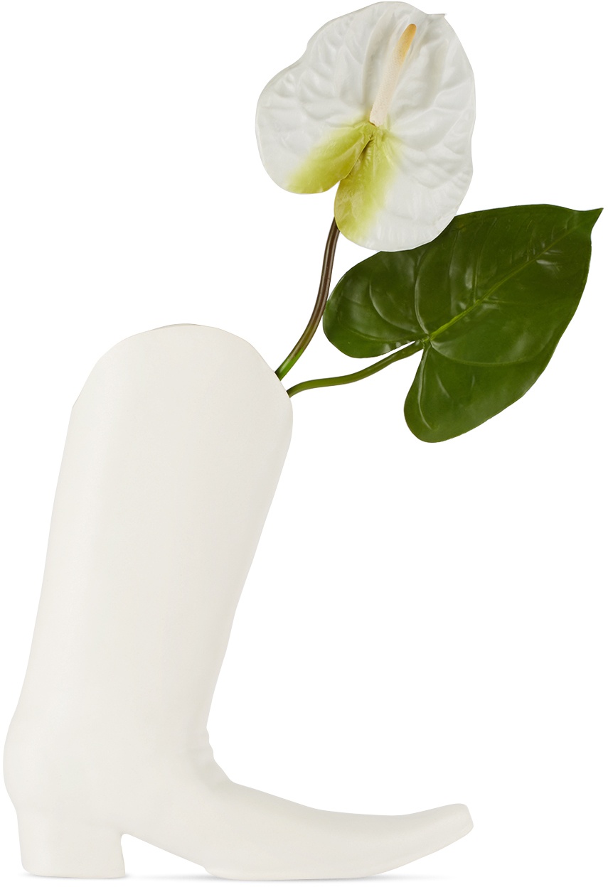 Photo: Mellow White Cowboy Boot Vase