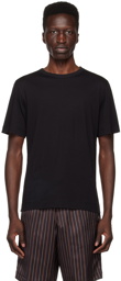Dries Van Noten Black Overlock Stitch T-Shirt