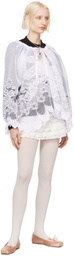 Yuhan Wang White Lace Trimmed Miniskirt