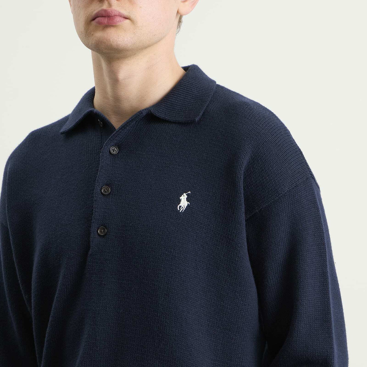 Polo Ralph Lauren Men's Flag Knit Polo in Navy Combo