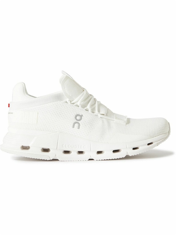 Photo: ON - Cloudnova Rubber-Trimmed Mesh Running Sneakers - White