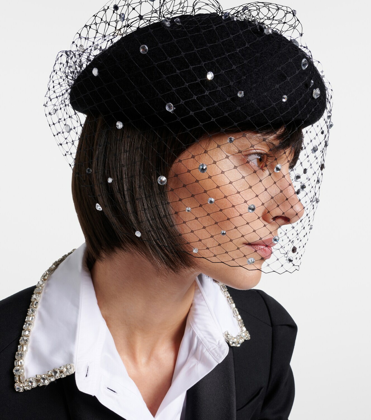 Jennifer Behr Voilette embellished hat
