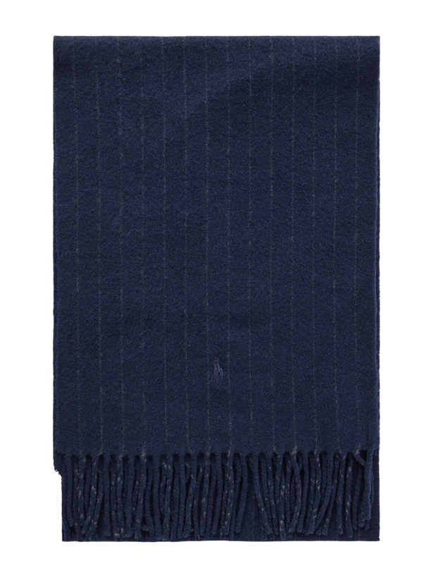 Photo: Polo Ralph Lauren - Fringed Logo-Embroidered Recycled Cashmere and Wool-Blend Scarf