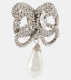 Alessandra Rich Crystal Bow embellished earrings