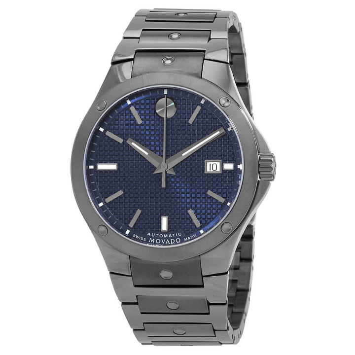 Photo: Movado Automatic Blue Dial Grey-plated Unisex Watch 0607553