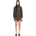 sacai Brown Suiting Minidress