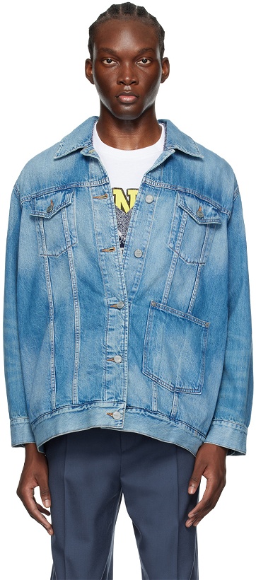Photo: GANNI Blue Oversized Denim Jacket