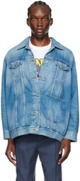 GANNI Blue Oversized Denim Jacket