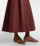 Brunello Cucinelli Monili cotton-blend midi dress