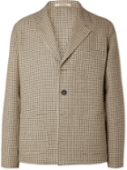 MASSIMO ALBA - Baglietto Checked Wool, Linen and Cotton-Blend Blazer - Neutrals