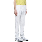 Boss White Linen Crigan3-D Trousers