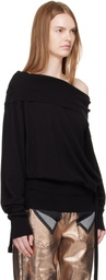 Ottolinger Black Upside Down Knit Sweater