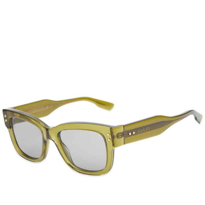 Photo: Gucci Men's Eyewear GG1217S Sunglasses in Green/Grey