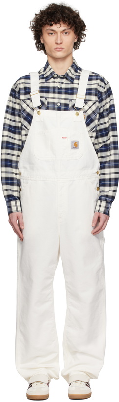 Photo: Carhartt Work In Progress White Bib Overalls