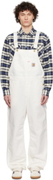 Carhartt Work In Progress White Bib Overalls