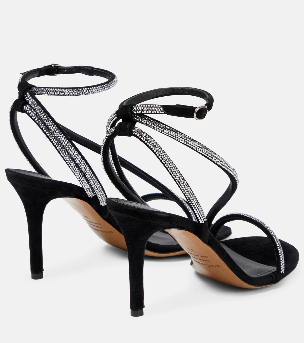 【関税込み】Isabel Marant ブラック Atria ヒールサンダル Isabel Marant - Atria embellished suede sandals Isabel Marant