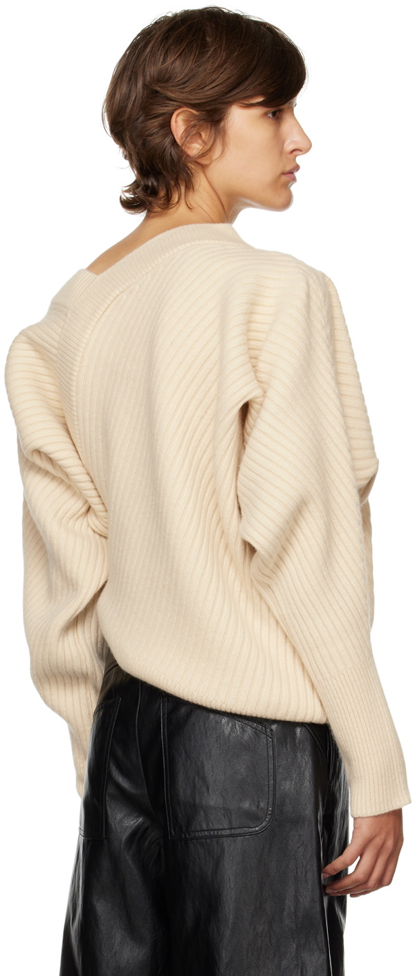 LVIR Beige Unbalance Sweater