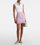 Patou Cotton-blend lace miniskirt