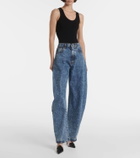 Alaïa 90 PVC and leather mules