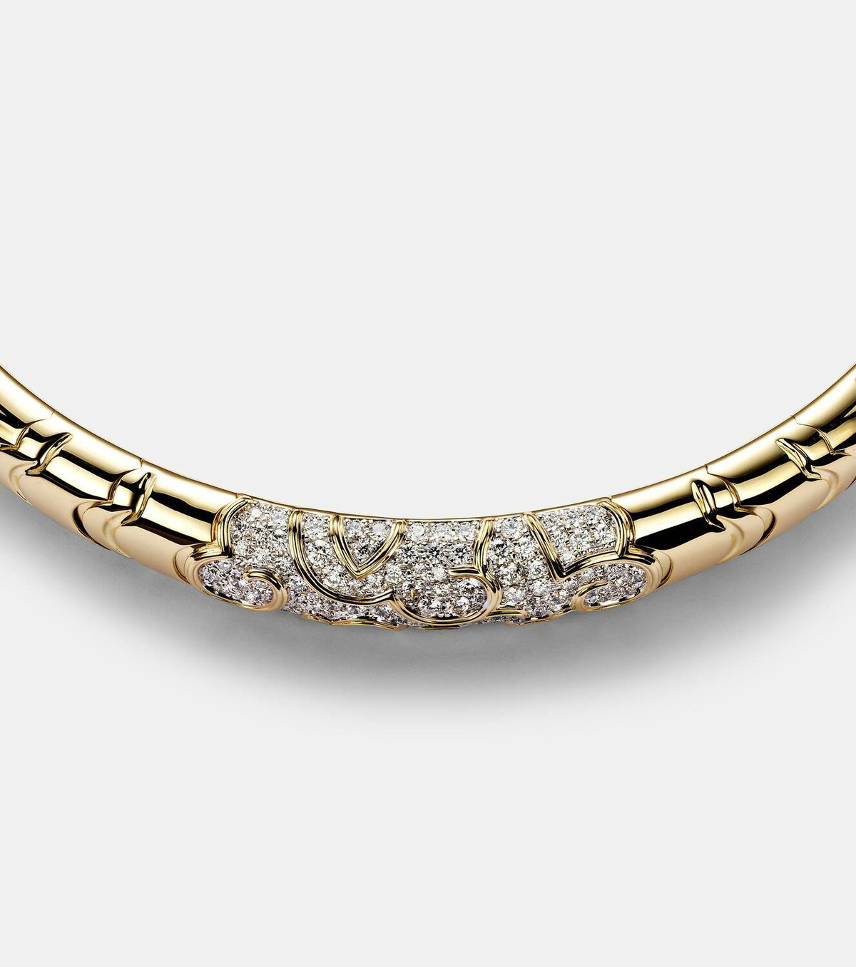 Marina B Onda 18kt gold choker with diamonds