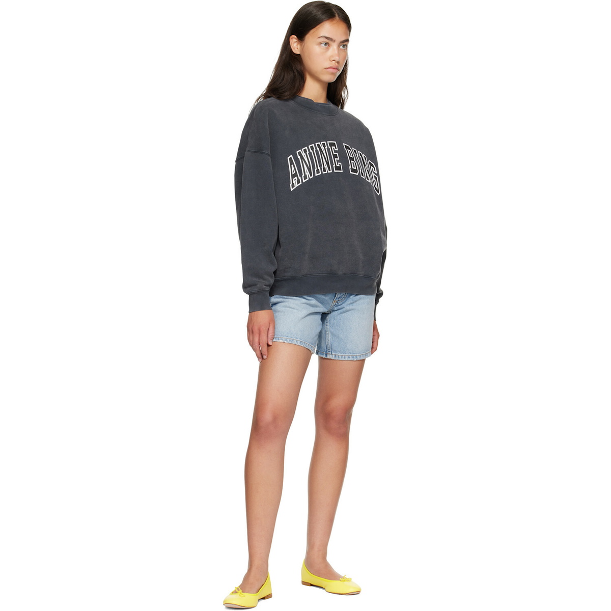 ANINE BING Black Miles New Classic Sweatshirt