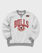 Mitchell & Ness Nba Premium Fleece Crew Vintage Logo Chicago Bulls Grey - Mens - Sweatshirts