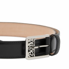 Alexander McQueen Men's Seal Buckle Belt in Black