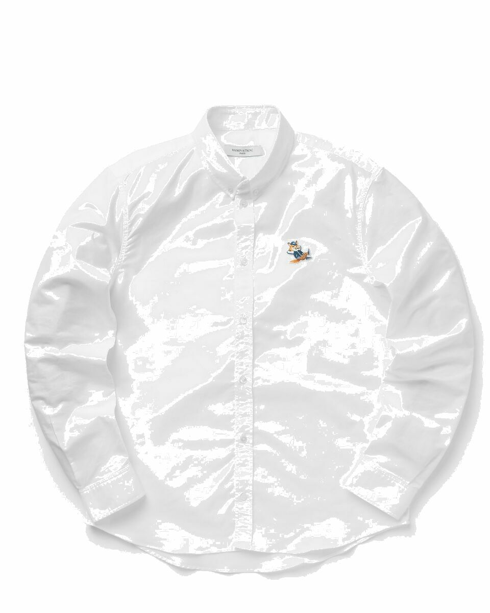 Photo: Maison Kitsune Dressed Fox Patch Relaxed White - Mens - Longsleeves