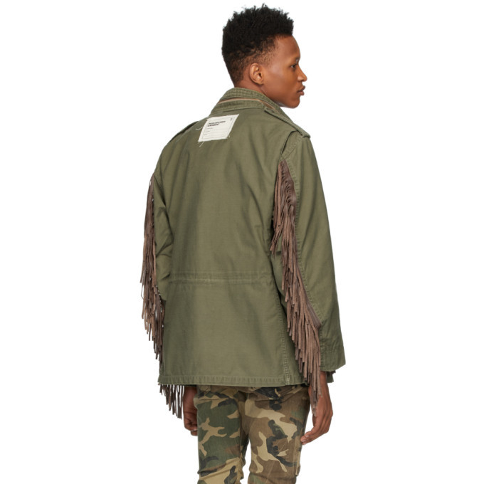 R13 Green Repurposed Fringe M65 Jacket R13