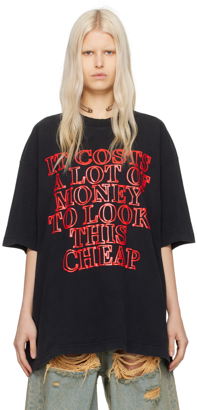 VETEMENTS Black Very Expensive TShirt Vetements
