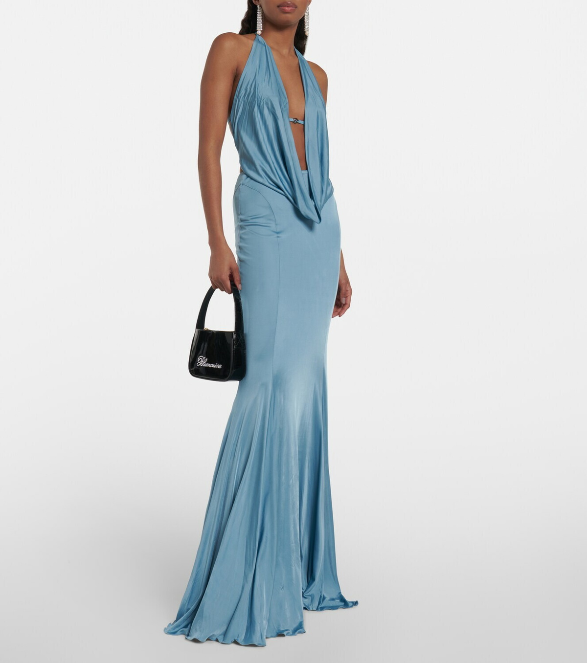 Blumarine Openback satin gown Blumarine