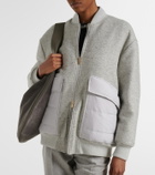 Eleventy Herringbone wool-blend down jacket