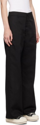 Re/Done Black Super Wide Leg Trousers