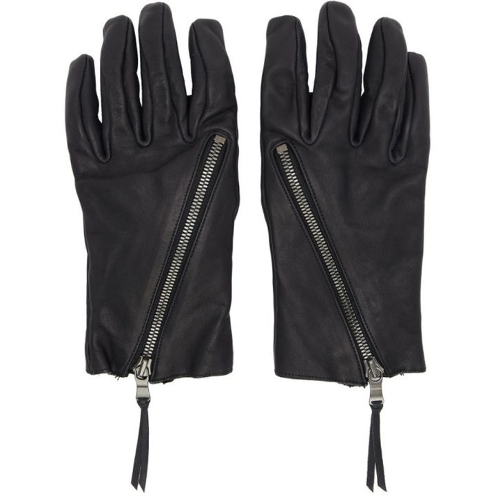 Photo: The Viridi-anne Black Leather Zip-Up Gloves