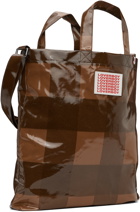 Charles Jeffrey LOVERBOY Brown Large Two Strap Check Tote