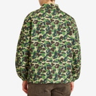 A Bathing Ape Men's Abc Camo Nyc Logo Coach Jacket in Green