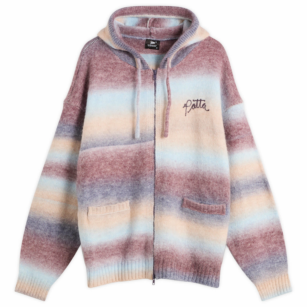 Patta Men's Space Dye Knitted Hoodie in Beige