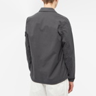 Stone Island Men's Supima Cotton Twill Stretch-TC Zip Shirt Jacket in Charcoal