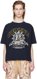Rhude Black Geneve Catamaran T-Shirt