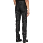Eastwood Danso SSENSE Exclusive Black Leather Cowrie Shell Trousers