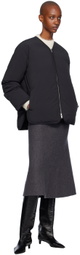 Jil Sander Black Y-Neck Down Jacket