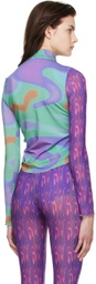 AVAVAV Blue Cutout Shirt