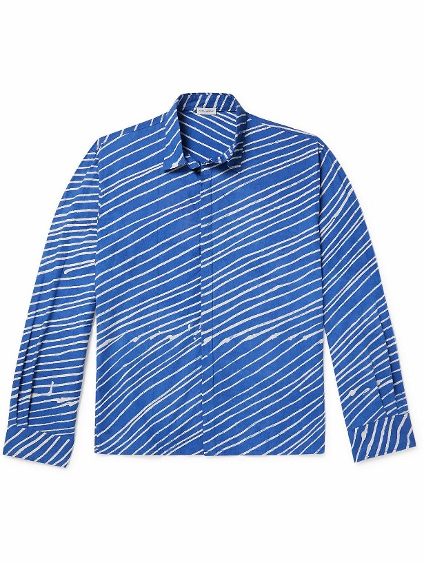 Photo: Post-Imperial - Lagos Striped Cotton Shirt - Blue