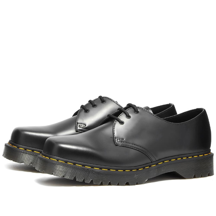 Photo: Dr. Martens 1461 Bex Squared 3-Eye Shoe in Black Polished Smooth