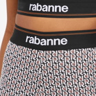Paco Rabanne Women's All Over Logo Leggings in Monogram Noir