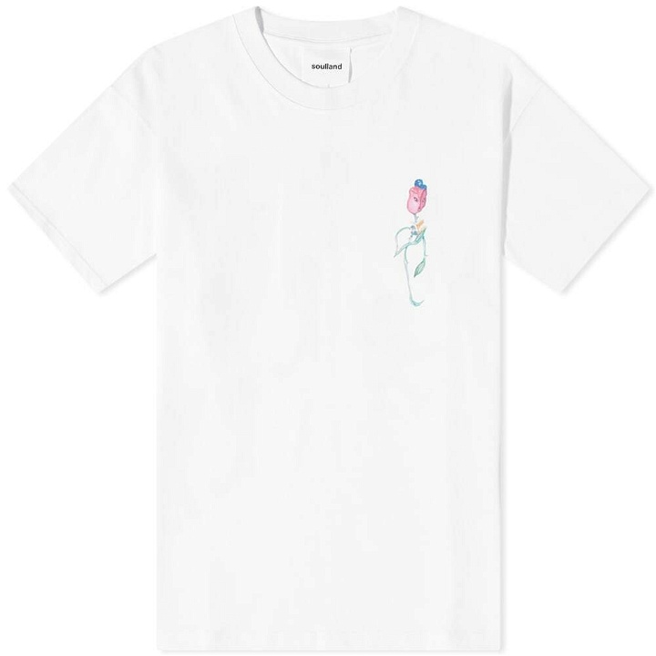 Photo: Soulland Men's Flowers T-Shirt in White