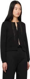 LEMAIRE Black Cropped Cardigan